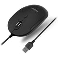 Macally Silent Wired Mouse | Slim Optical USB Mouse with Adjustable DPI