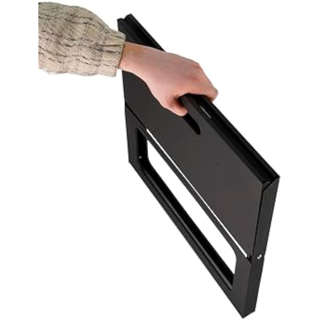 Direct Designs Notebook Folding Portable Charcoal BBQ Grill - Black Steel