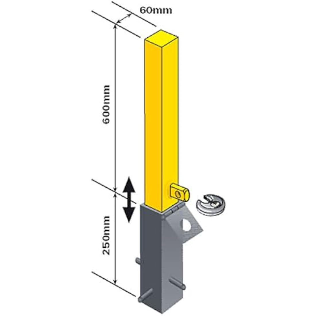Maypole Heavy Duty Removable Security Post | Steel Driveway Bollard