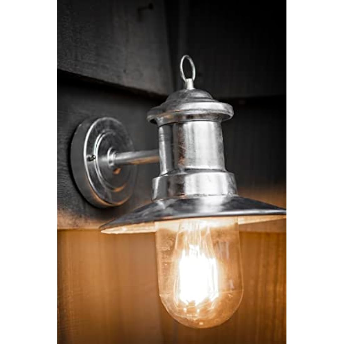 Garden Trading St Ives Galvanised Ships Light – Outdoor Wall Sconce