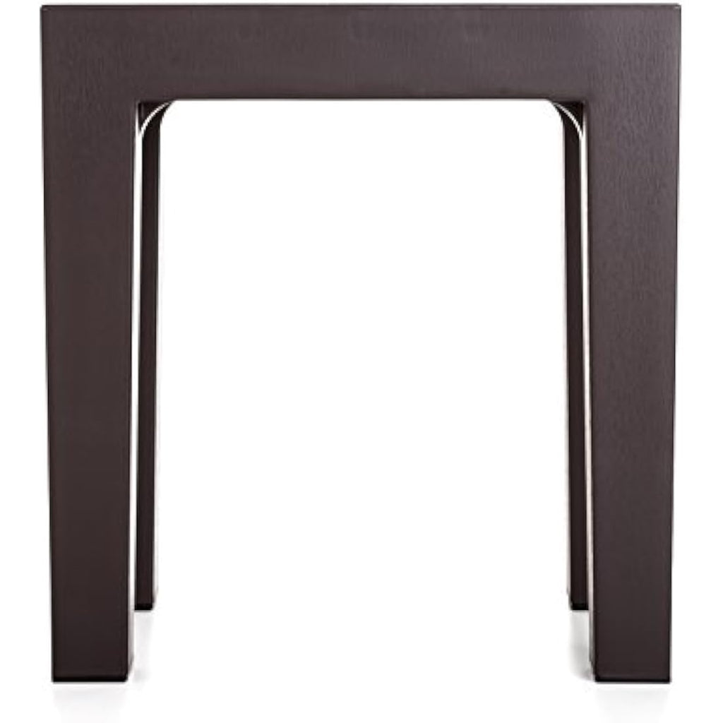 TATAY Wood Effect Stool – Brown Polypropylene Indoor/Outdoor Stool