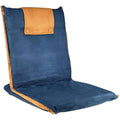 bonVIVO EASY III Folding Floor Seat – Portable Padded Meditation Chair, Blue