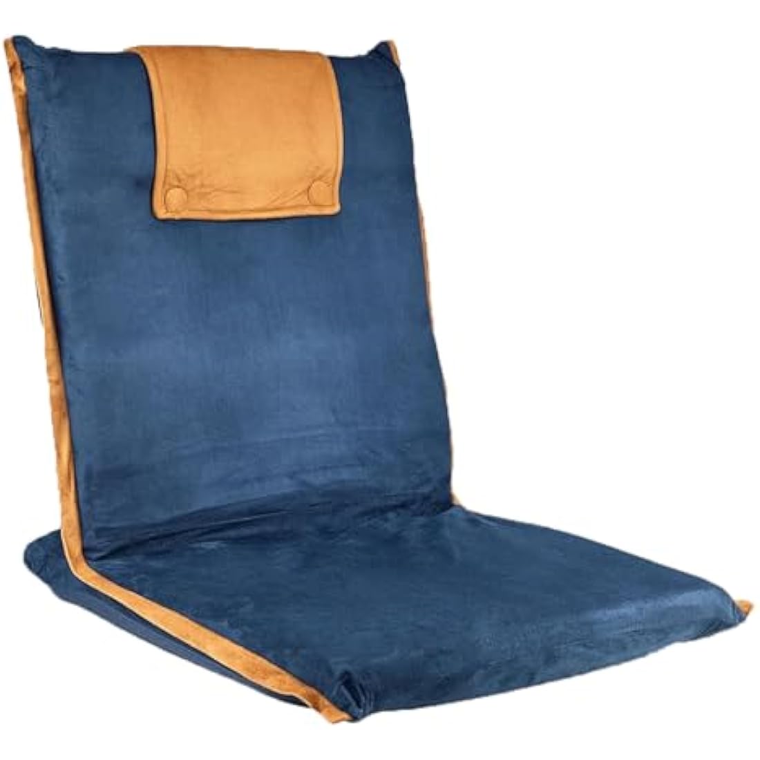 bonVIVO EASY III Folding Floor Seat – Portable Padded Meditation Chair, Blue