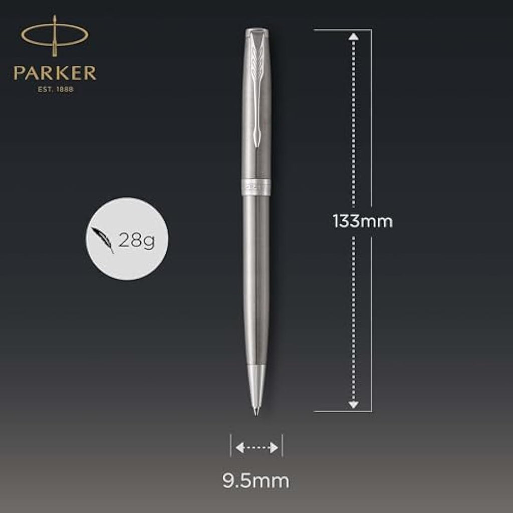 Parker Sonnet Ballpoint Pen – Stainless Steel with Palladium Trim