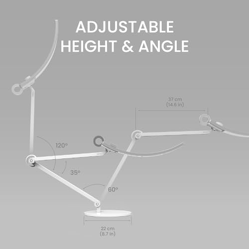 BenQ WiT e-Reading LED Desk Lamp | Eye-Caring & Dimmable | Matte Silver