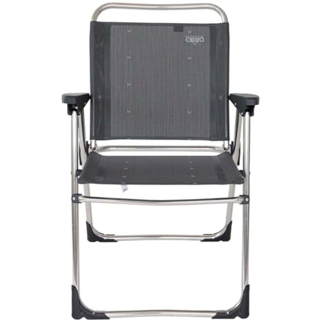 Crespo AL-219 Compact Camping Chair – Sturdy Collapsible - Dark Grey