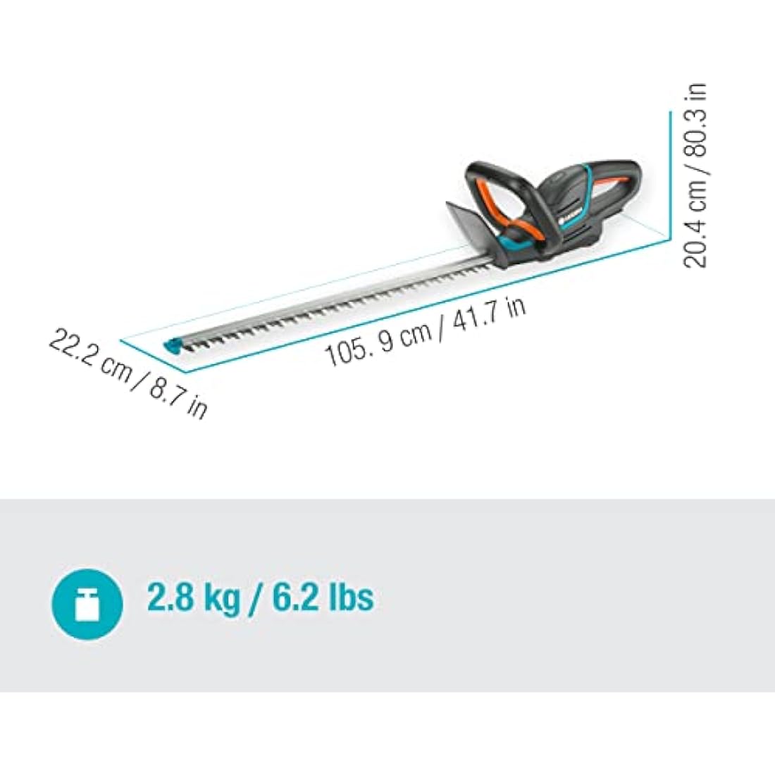 Gardena ComfortCut 60 18V P4A Battery Hedge Trimmer – 60cm Blade