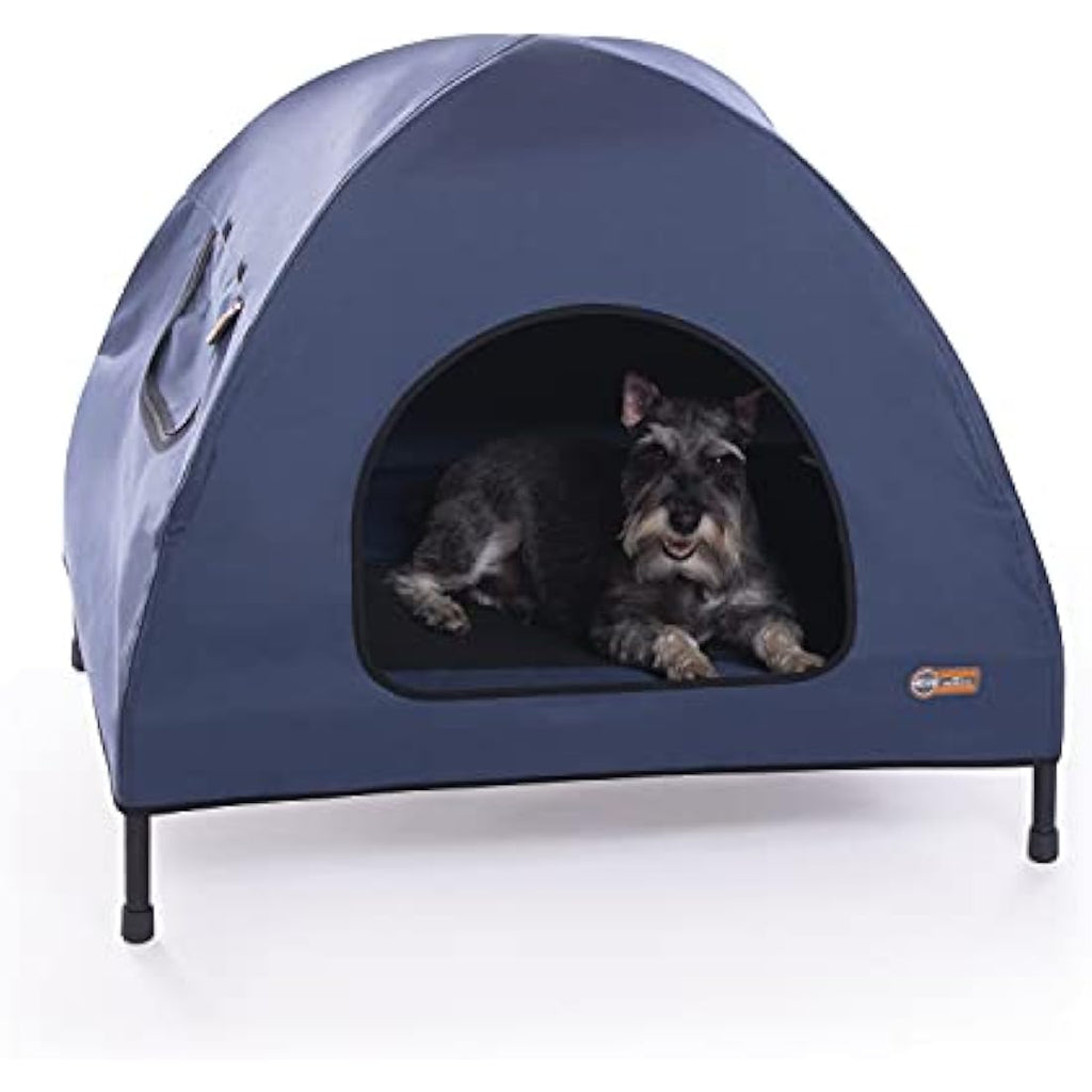 K&H Pet Products Elevated Dog Bed – Waterproof Cooling Mesh Cot, Blue