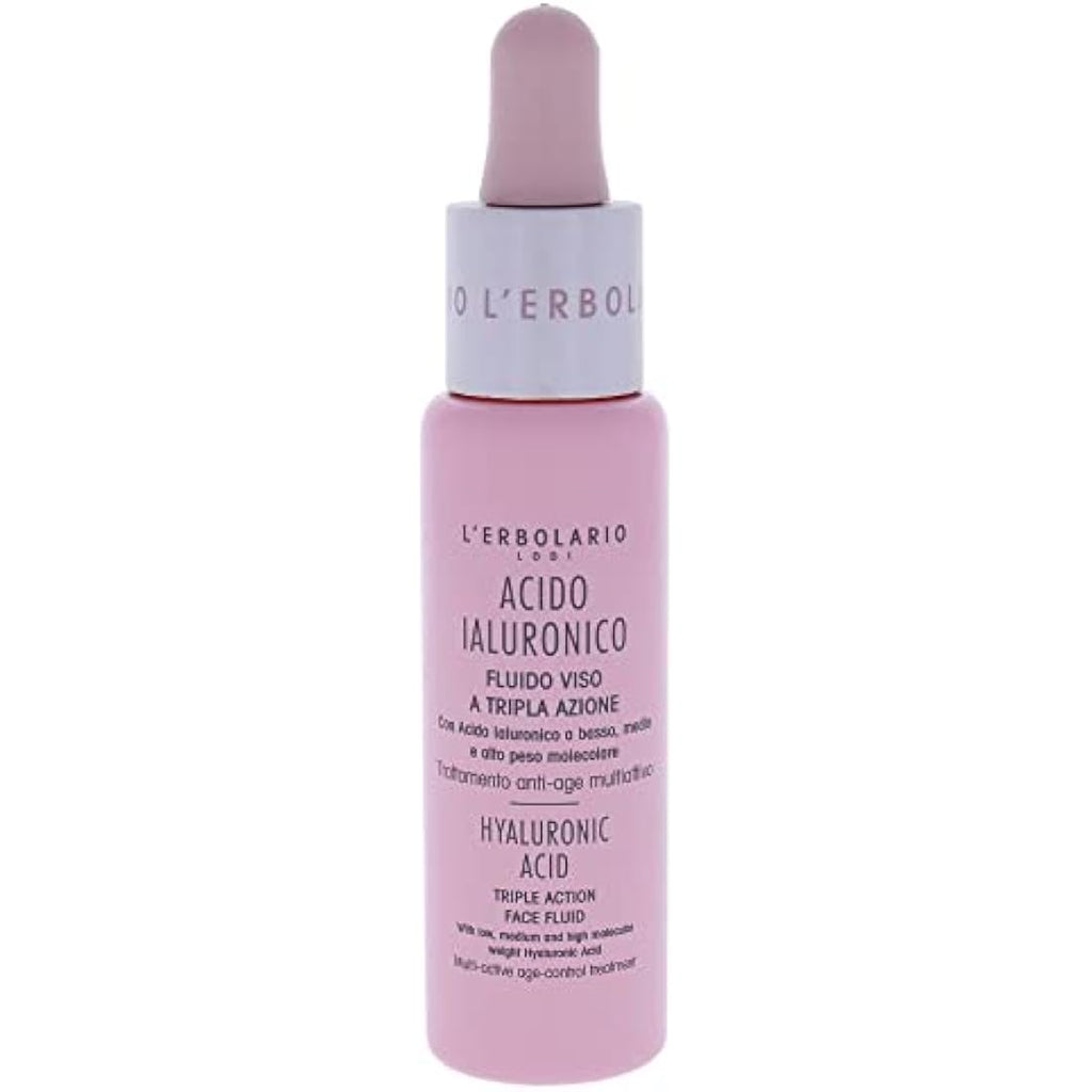 L'Erbolario Hyaluronic Acid Triple Action Face Fluid - Italian Skincare