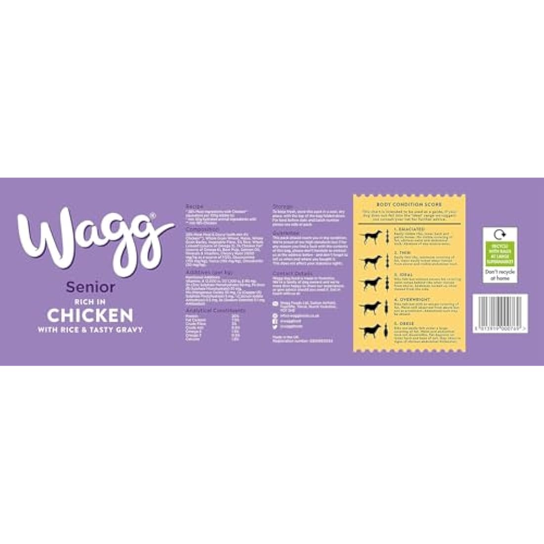 Wagg Senior Dry Dog Food – Chicken & Rice with Joint Support 15kg