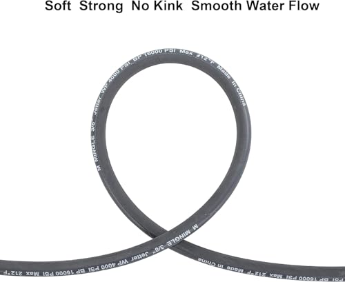 M MINGLE Pressure Washer Jumper Hose | 10 FT Whip Hose with 3/8" QC