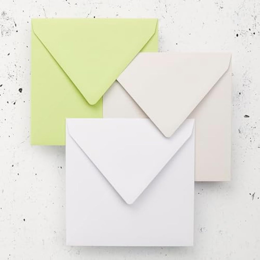 Clairefontaine Pollen Envelopes – Leaf Bud Green 140x140mm (Pack of 20)