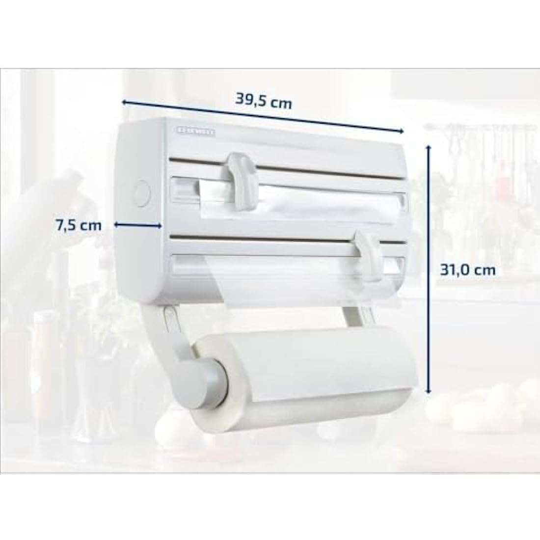 Leifheit Parat F2 Wall Mounted Foil & Cling Film Dispenser - White