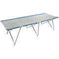 XXL Folding Camping Bed - Heavy Duty Steel Frame, Grey