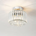 ANWIO Modern Crystal Flush Mount Ceiling Light | Silver E27 Chandelier