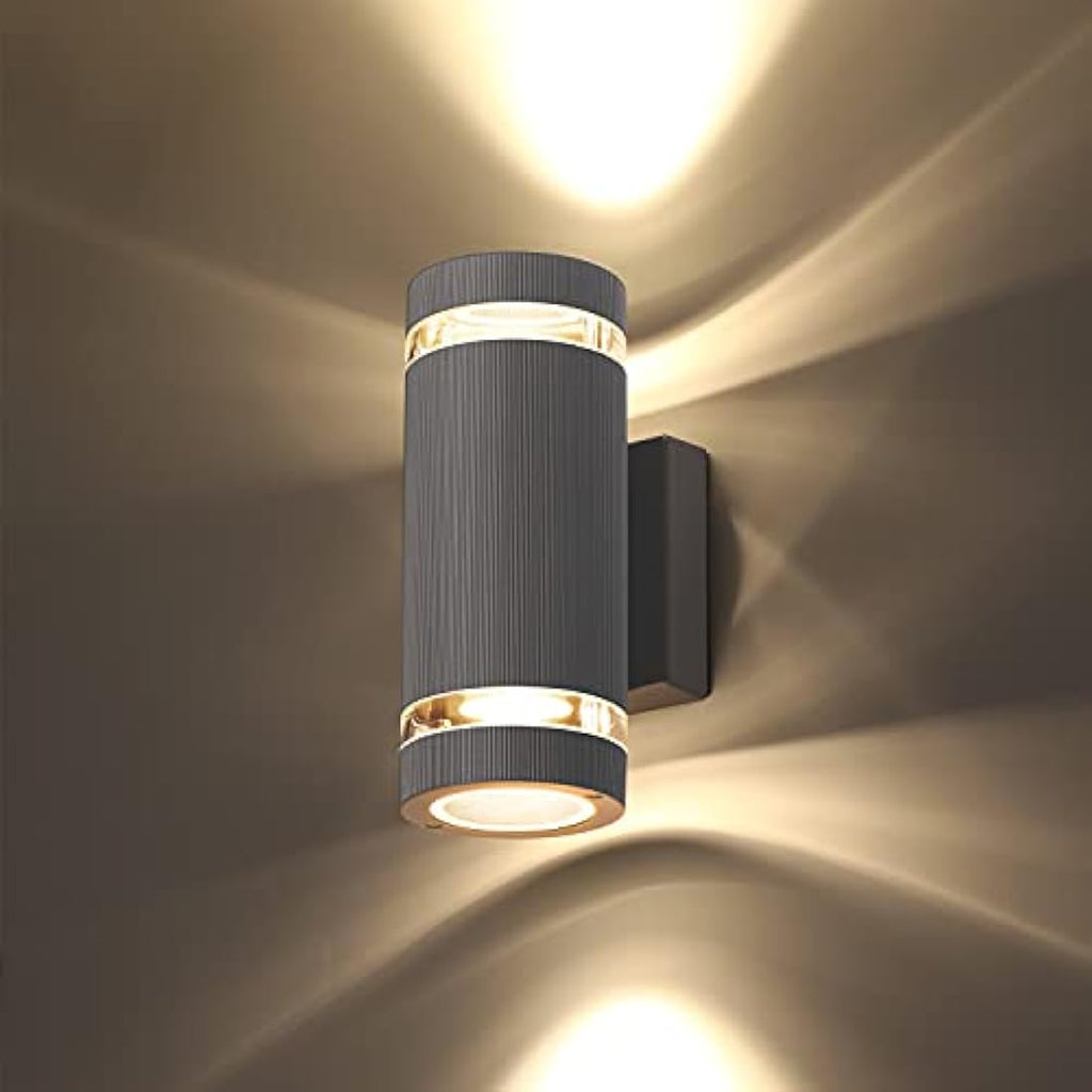 CELAVY Outdoor Wall Lights – IP65 Waterproof Modern Grey LED Sconce