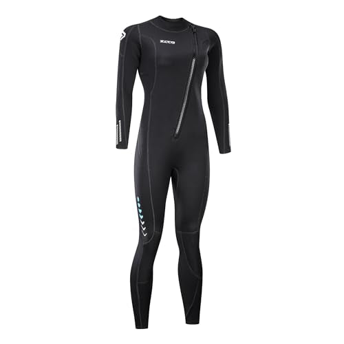ZCCO 3mm Neoprene Wetsuit | Full Body Front Zip Diving Suit for Women