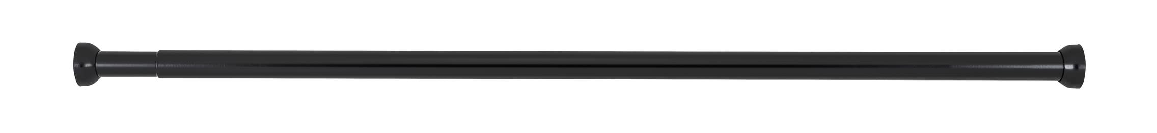 WENKO Telescopic Shower Rail – Black Aluminium No-Drill Rod (70-115 cm)