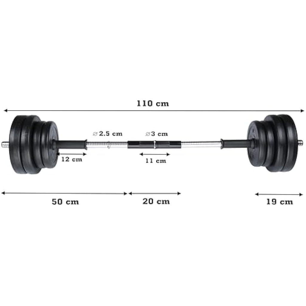 RIP X 30kg Adjustable Dumbbell & Barbell Weight Set - Chrome Steel