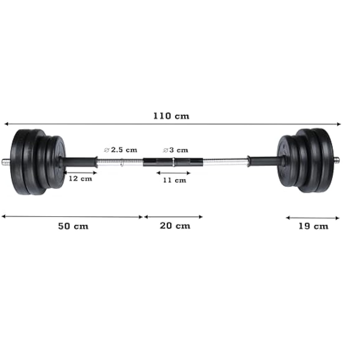 RIP X 30kg Adjustable Dumbbell & Barbell Weight Set - Chrome Steel