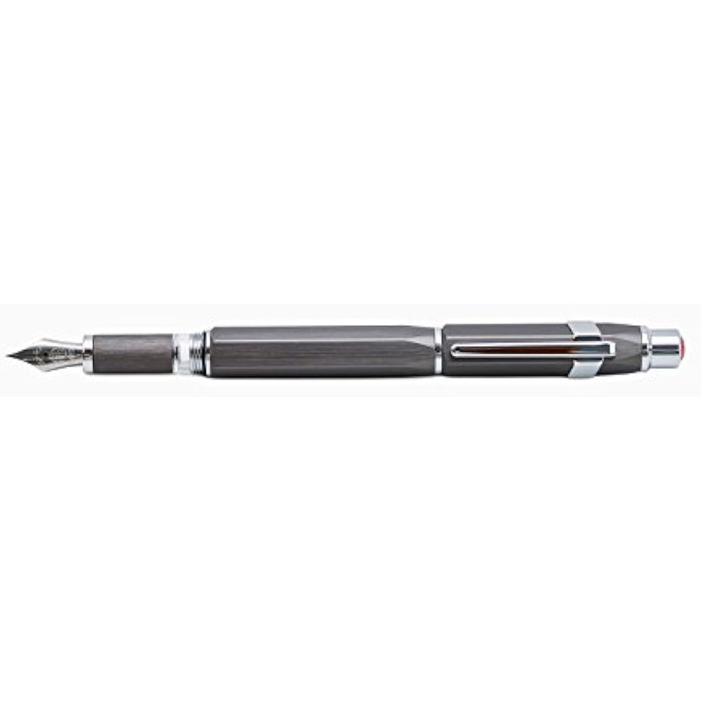 TWSBI Precision Fountain Pen – Gun Metal Brushed Aluminum, Broad