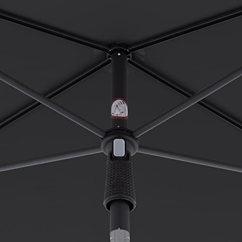 Doppler Rethink Rectangular Parasol 180x120cm - Dark Grey Sustainable