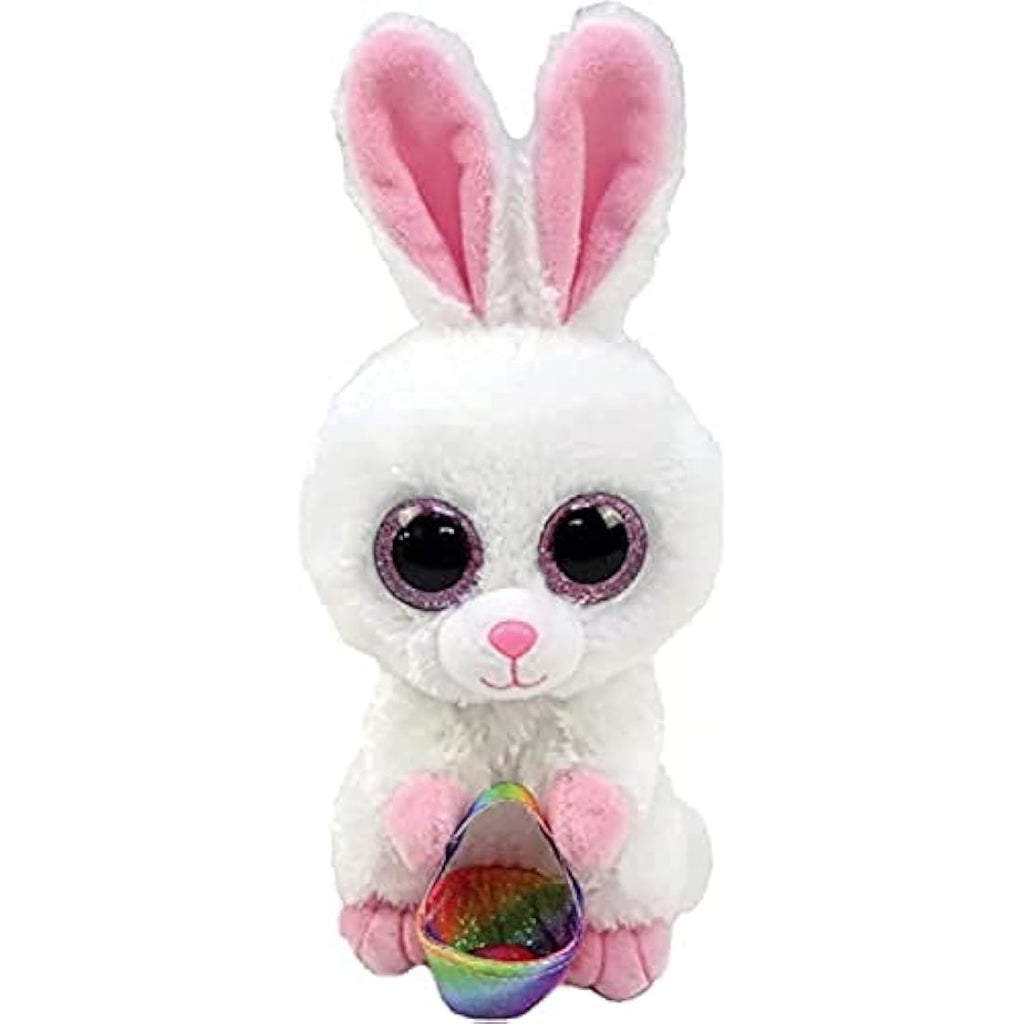 TY Beanie Boo's Sunday White Easter Bunny Plush Stuffed Animal - 15cm