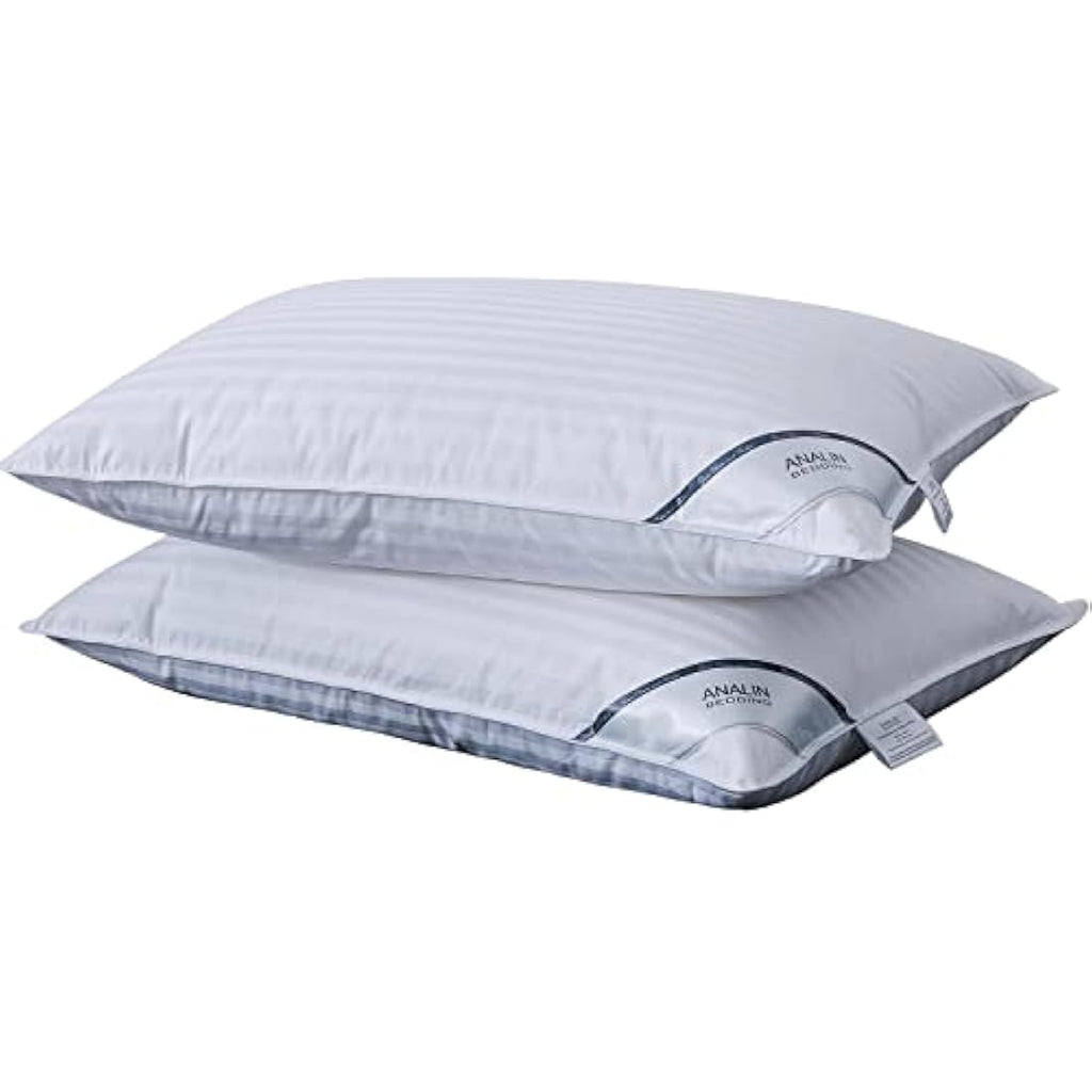 Jolof Store Goose Down Pillows - 2 Pack 100% Cotton Hotel Quality
