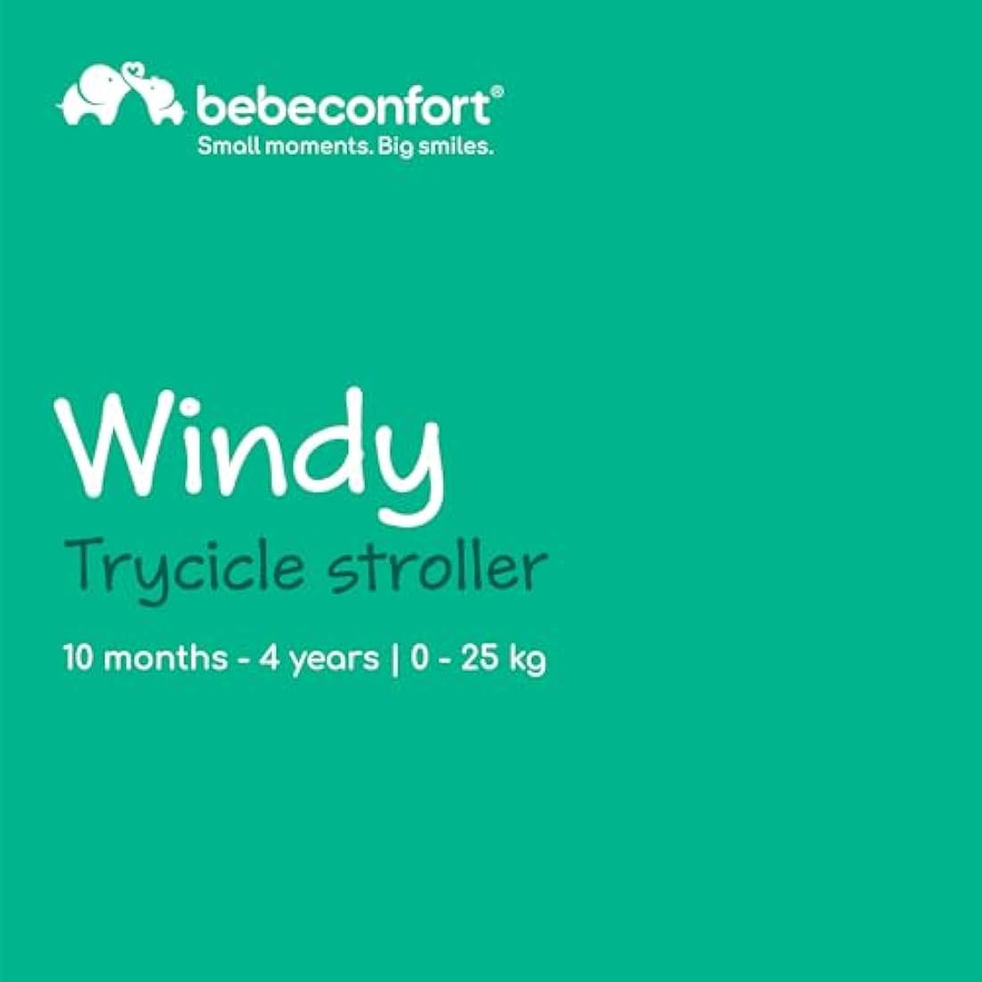 Bebeconfort Windy Baby Trike | Reversible Seat & Compact Fold - Grey