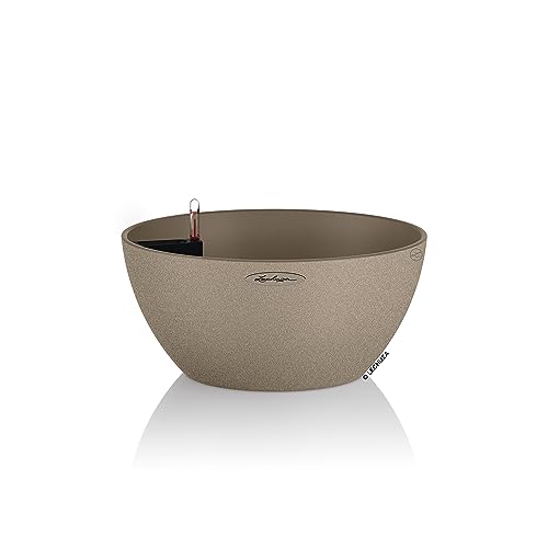 Lechuza Cubeto Stone 40 Self-Watering Planter - Sand Beige