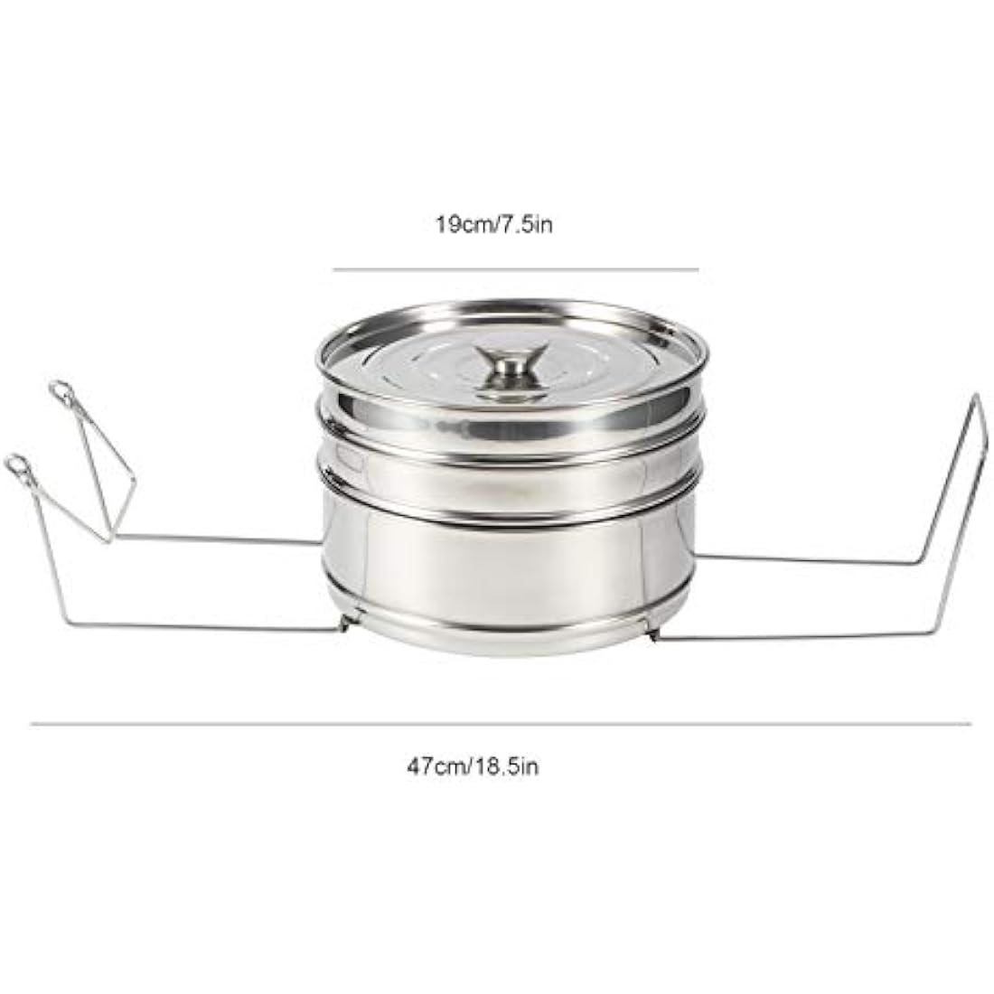 Ladieshow 3 Tier Stainless Steel Stackable Steamer Insert for Pressure Cooker