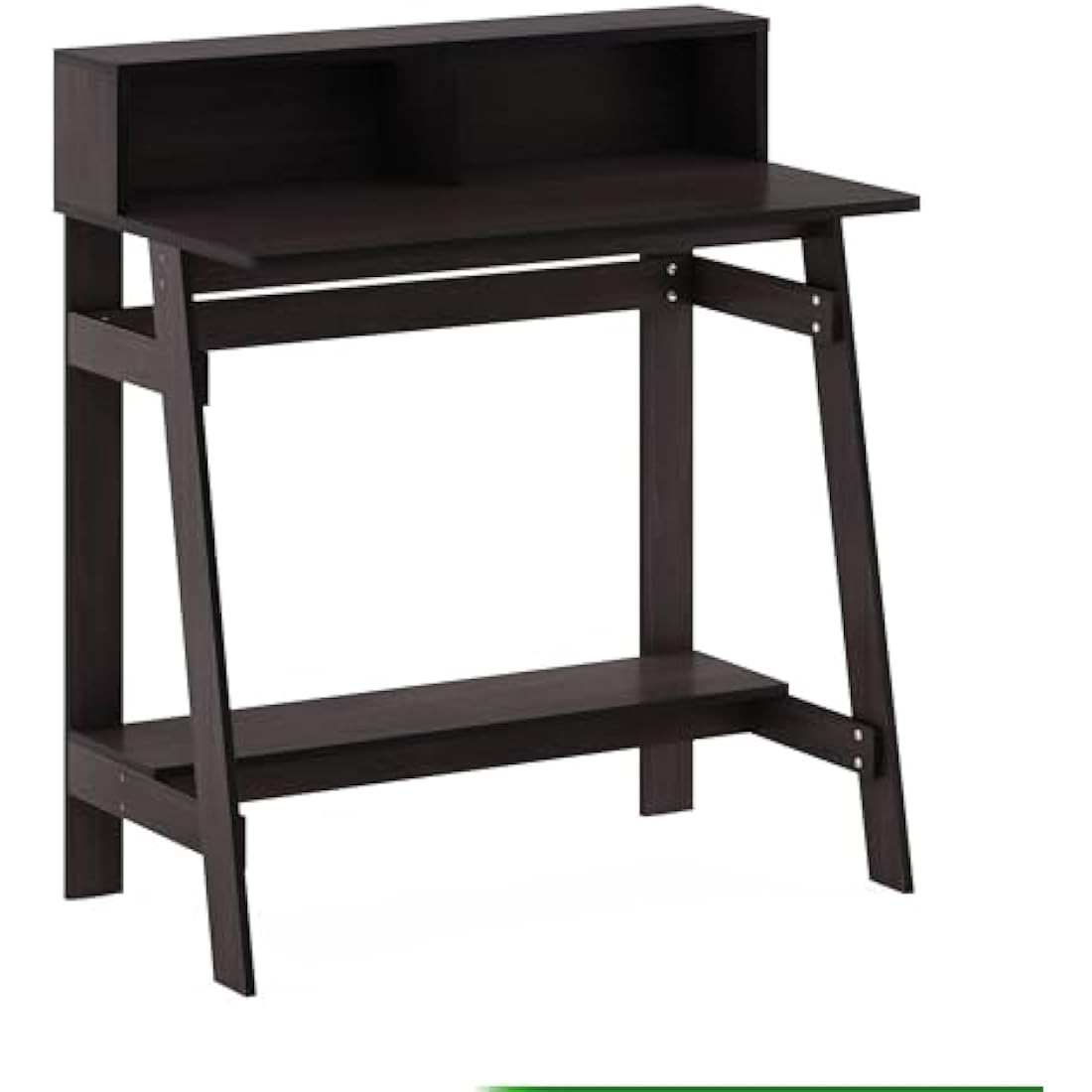 Furinno Simplistic A-Frame Computer Desk - Dark Walnut Wood Study Table
