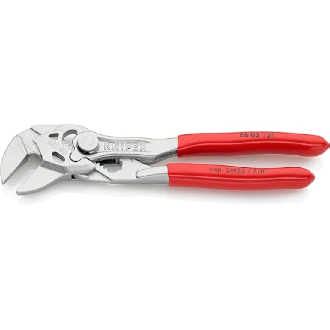 Knipex Mini Pliers Wrench | Chrome-Plated with Plastic Grip – 125mm