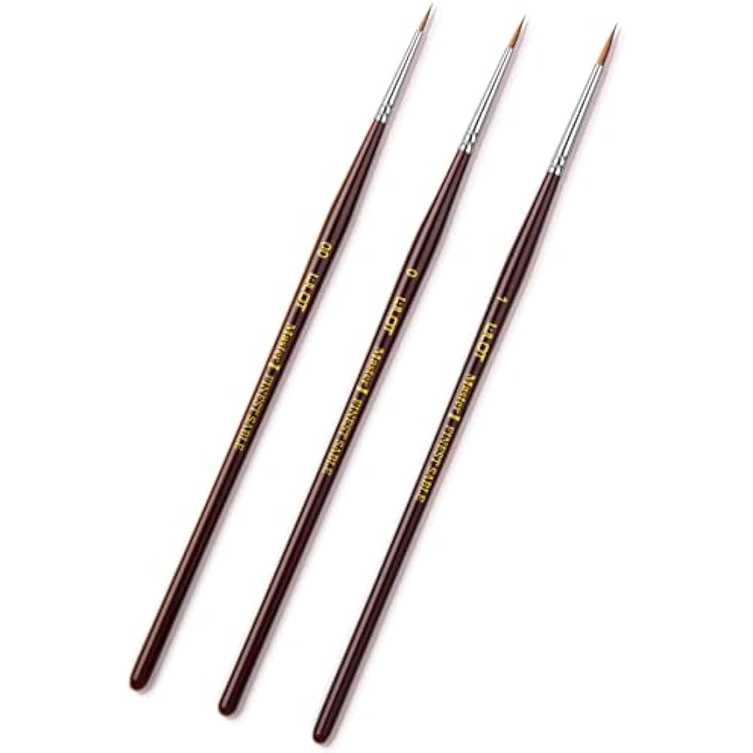 Kolinsky Sable Detail Paint Brushes - 3pc Miniature Set