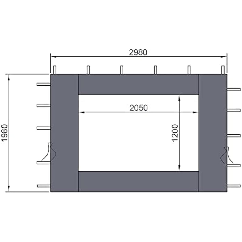 Quick Star Gazebo Sidewalls with PE Window - 2 Pcs Anthracite 3x3m