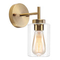 QAREHL Antique Brass Wall Sconce | Vintage Glass Shade Light Fixture