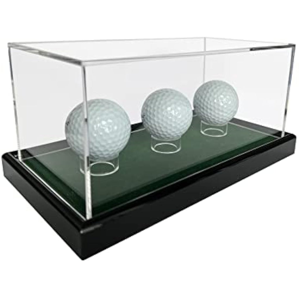 LL-Golf Acrylic Display Case with Green Velvet Base – 22x12x10.5 cm