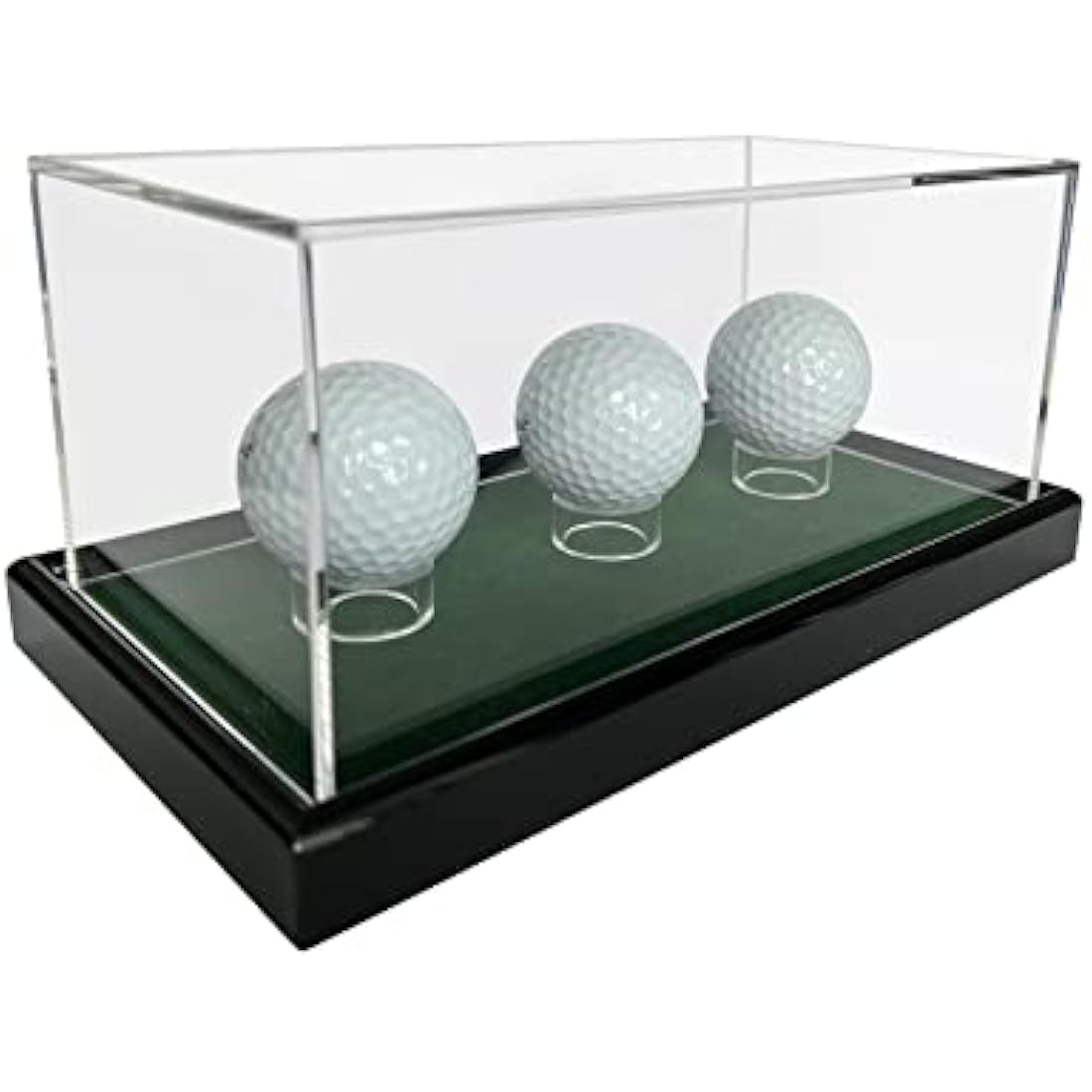 LL-Golf Acrylic Display Case with Green Velvet Base – 22x12x10.5 cm