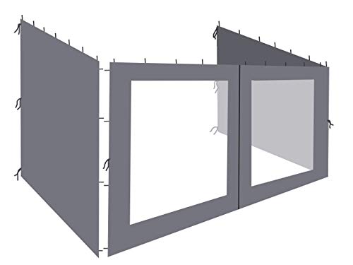 Quick Star Pergola Curtains for 3x4m Wall Tent | Anthracite Polyester