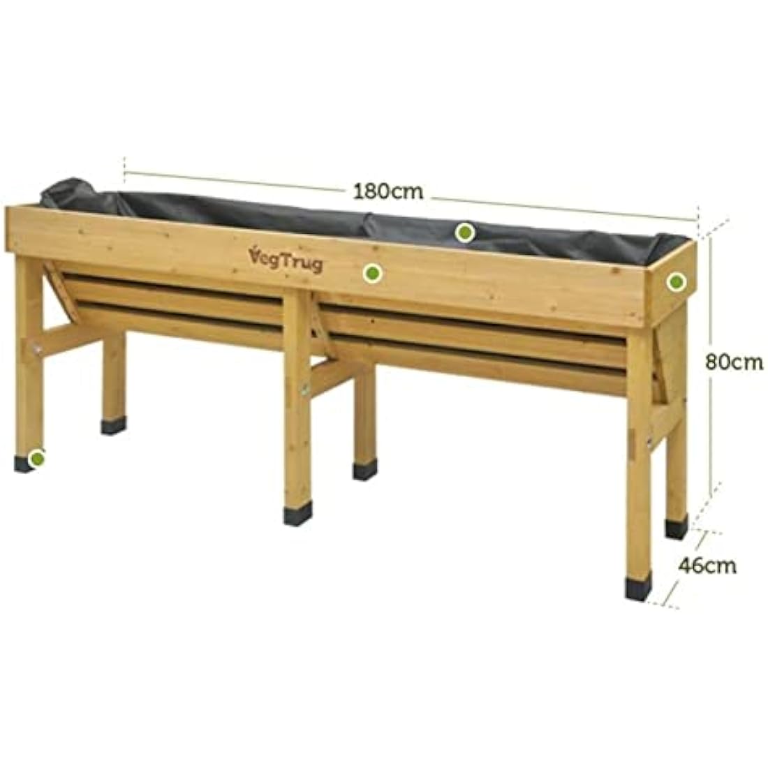 VegTrug Medium Wallhugger Raised Garden Bed |  Planter