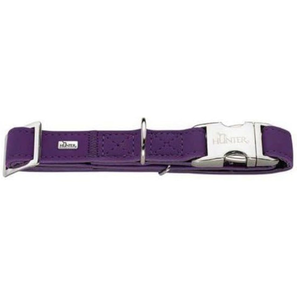 HUNTER Softie Alu-Strong Art-Nubuk Leather Dog Collar – Brown, Medium
