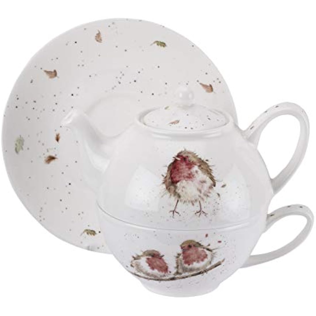 Wrendale Designs Robins Tea for One Set | Bone China Teapot & Saucer