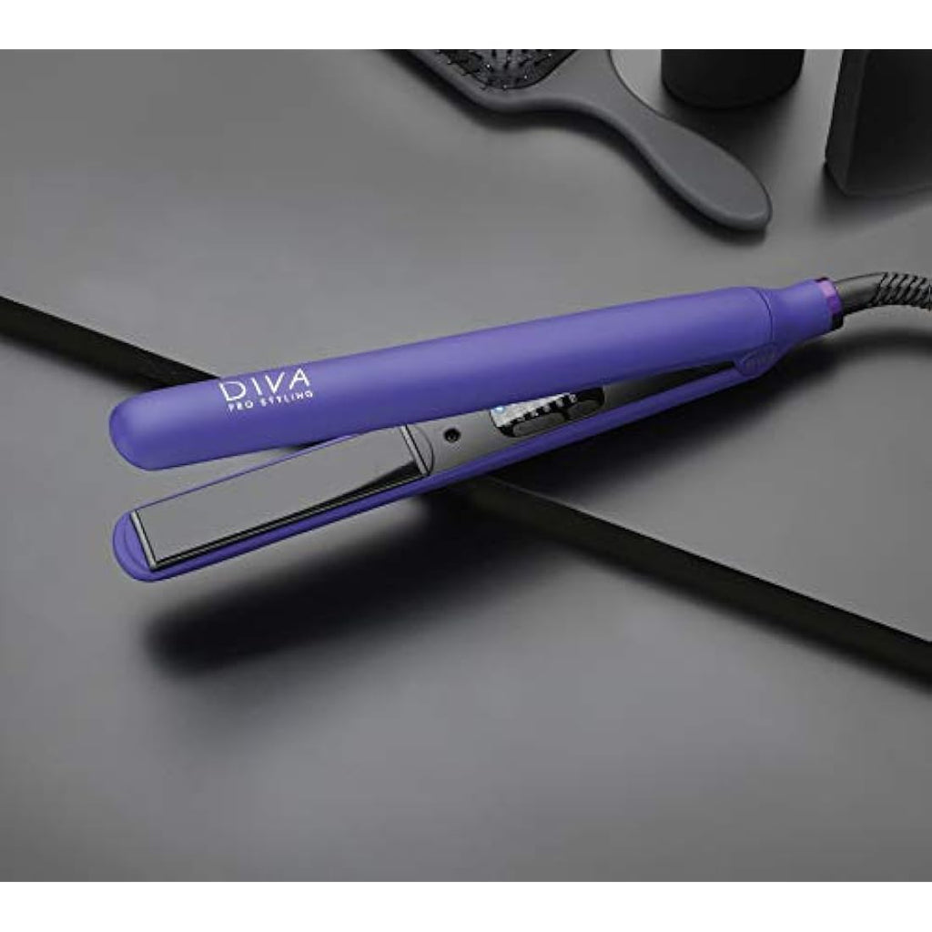 Diva Pro Digital Hair Straightener | Ceramic Styler with Argan Oil - Violet