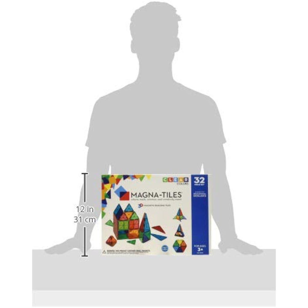 MAGNA-TILES Classic 32-Piece Magnetic Building Blocks – STEM Toy Set