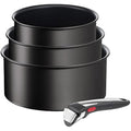 Tefal Ingenio Unlimited 4pc Non-Stick Induction Saucepan Set – Black