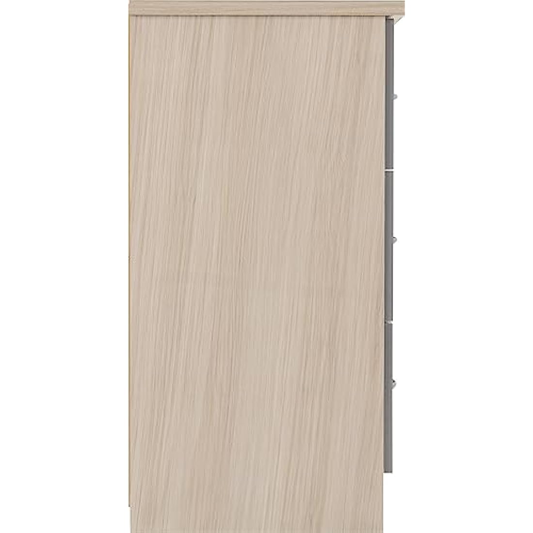 Seconique Nevada 6 Drawer Chest – Grey Gloss & Light Oak Dresser