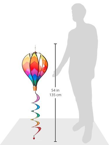 Hot Air Balloon Wind Spinner – Sunrise Garden Twist, 41"
