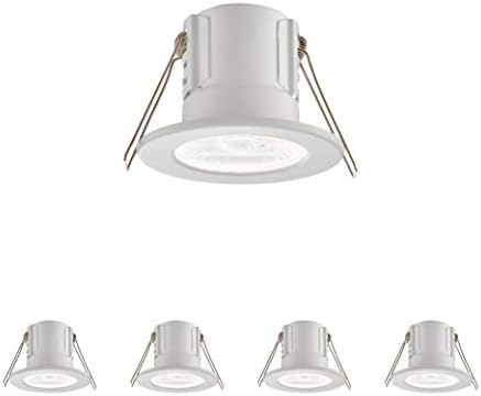 Jolof Store Fire Rated Downlights – IP65 Matt White LED Slimline (4 Pack)