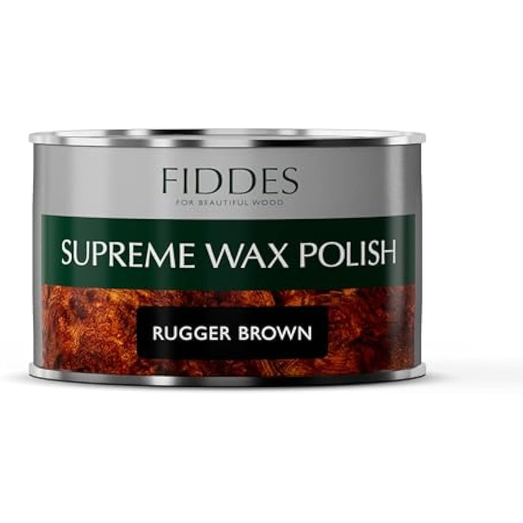 Fiddes Supreme Wax Polish – Rugger Brown Wood Finishing Wax, 400ml