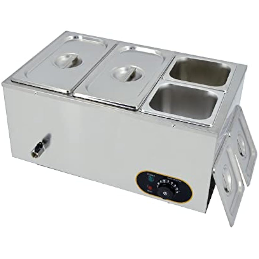 Jolof Store Electric Bain Marie - 1500W Stainless Steel Food Warmer